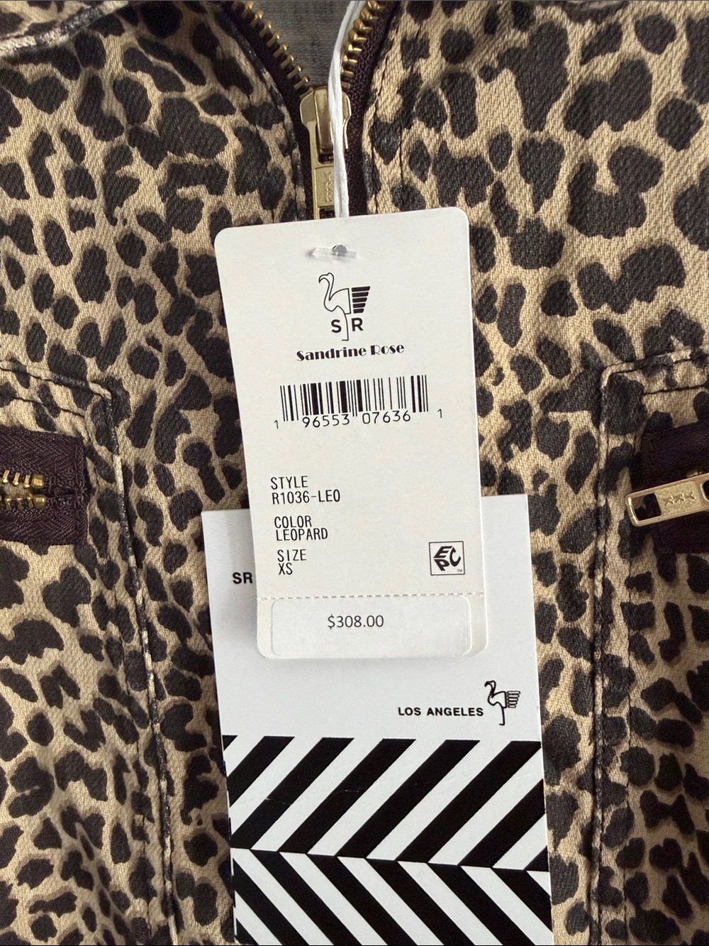 Leopard Print Zip-Front Jumpsuit‎ XS - Picture 8 of 10